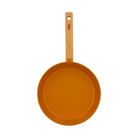 Poêle Ector induction aluminium revêtu manche en bois 24 cm jaune Ogo - Mathon - 2