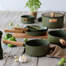 Casserole Ector induction aluminium revêtu manche en bois 18 cm vert Ogo - Mathon - 3
