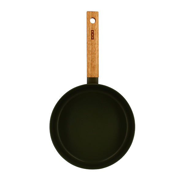 Casserole Ector induction aluminium revêtu manche en bois 20 cm vert Ogo - Mathon - 2