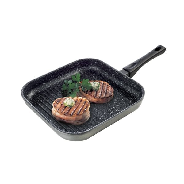 Grill carré revêtement Dur comme la Pierre 28 cm Mathon - Mathon - 1