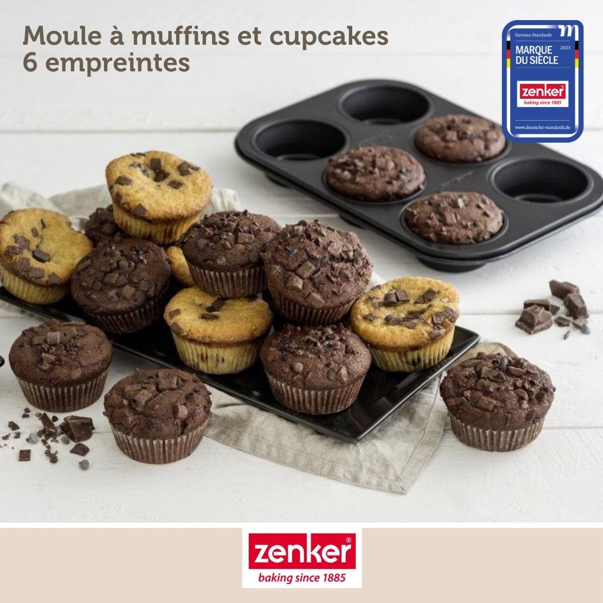 Set pâtisserie avec moule à muffins 6 empreintes 28 cm, 2 bols à mixer, verre mesureur et spatule Zenker Zenker - Mathon - 2