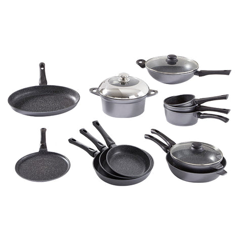 Batterie de cuisine 12 pièces revêtement Dur comme la pierre Mathon - Mathon - 1