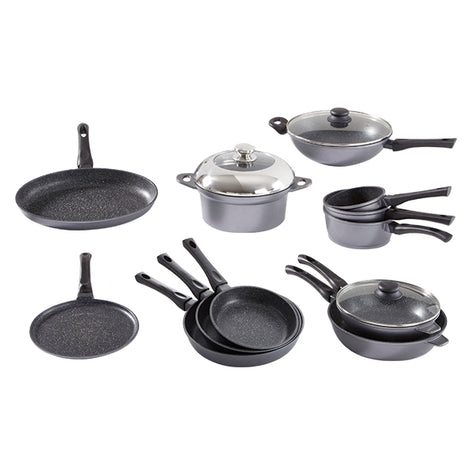 Batterie de cuisine 12 pièces revêtement Dur comme la pierre Mathon - Mathon - 1