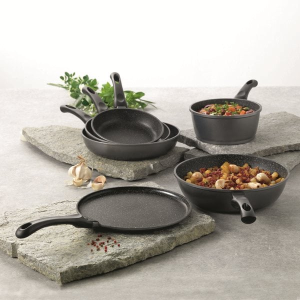 Lot 2 poêles 24 et 28 cm et 1 crêpière 26 cm revêtement Dur comme la pierre Mathon - Mathon - 3