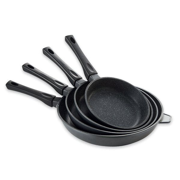 Lot 4 Poêles avec revêtement Dur comme la pierre 20, 24, 28 et 32 cm Mathon - Mathon