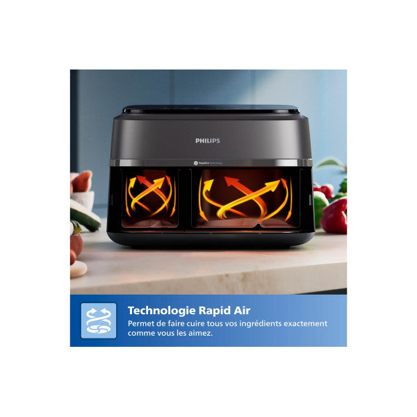 Airfryer Na352 00 Dual Basket 9l 2750w Black Copper (na352/00) Philips - Mathon - 5