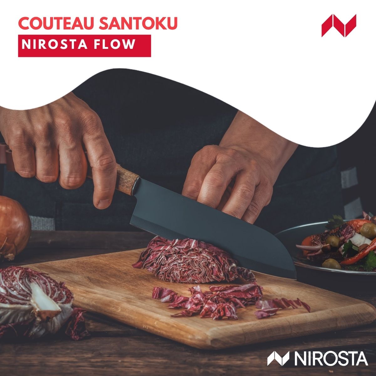 Couteau Santoku 31 cm  Flow Nirosta - Mathon - 2