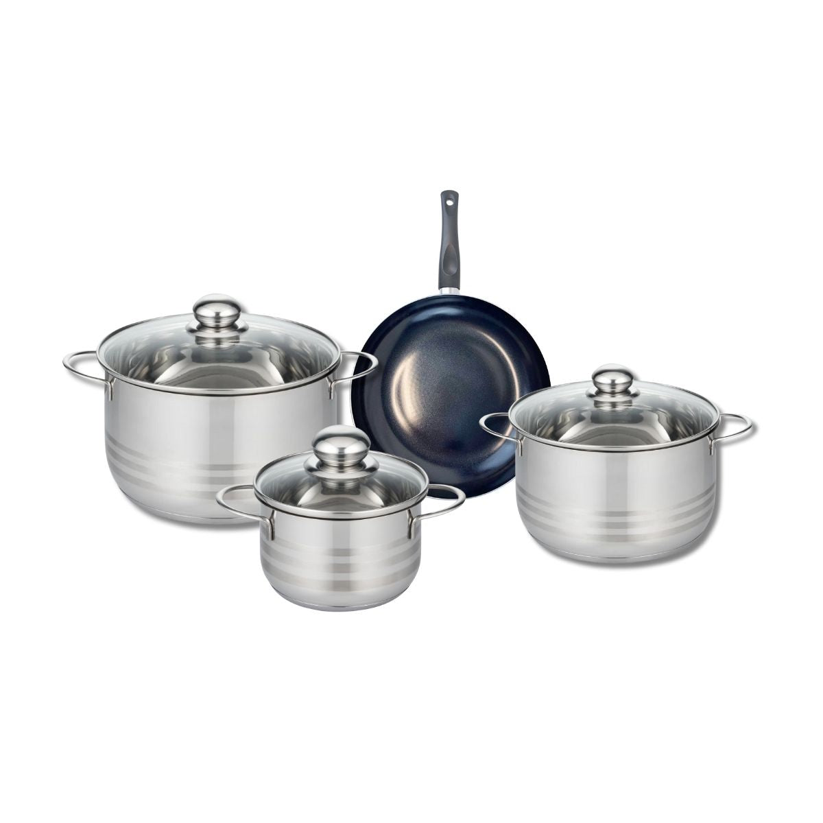 Ensemble de 1 Poêle de cuisson 20 cm et 3 faitouts 16, 20 et 24 cm  Prima Brillant Elo - Mathon - 1