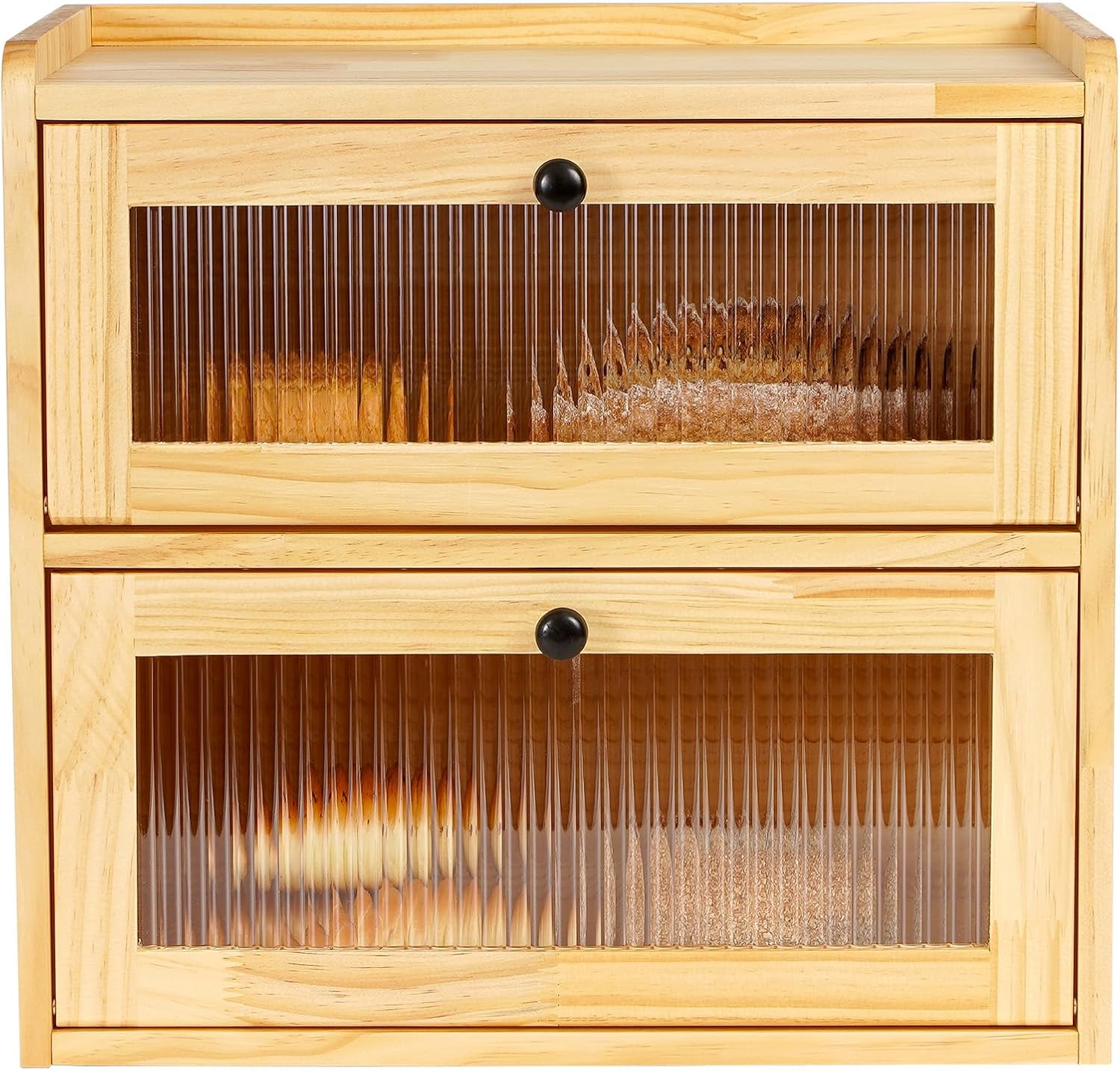 Grande Boîte à Pain de Mie Deux Couches XL 36 x 24 x 34 cm jaune Vendos85 - Mathon