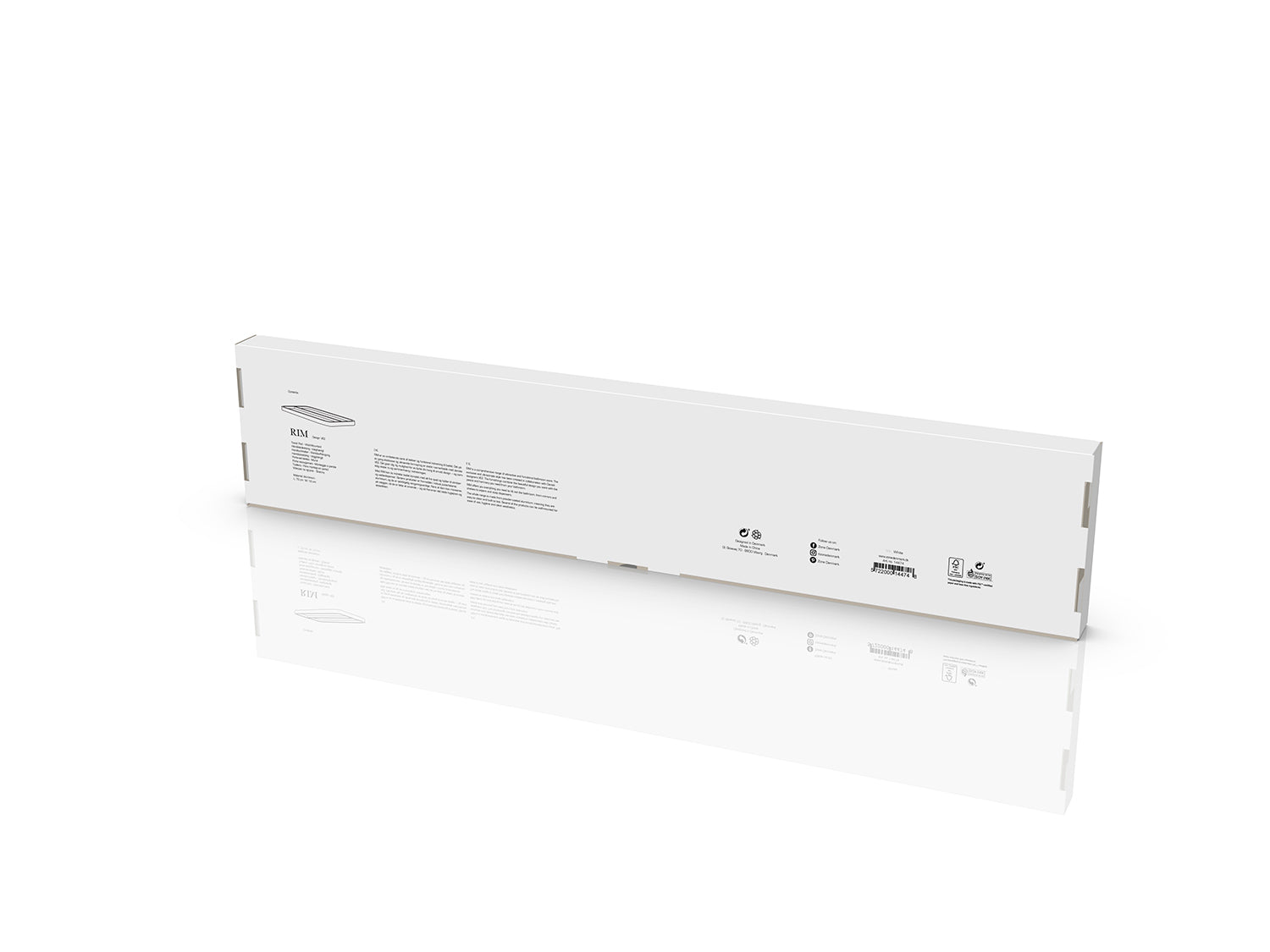 Porte-serviettes double RIM en aluminium Blanc Zone Denmark - Mathon - 3