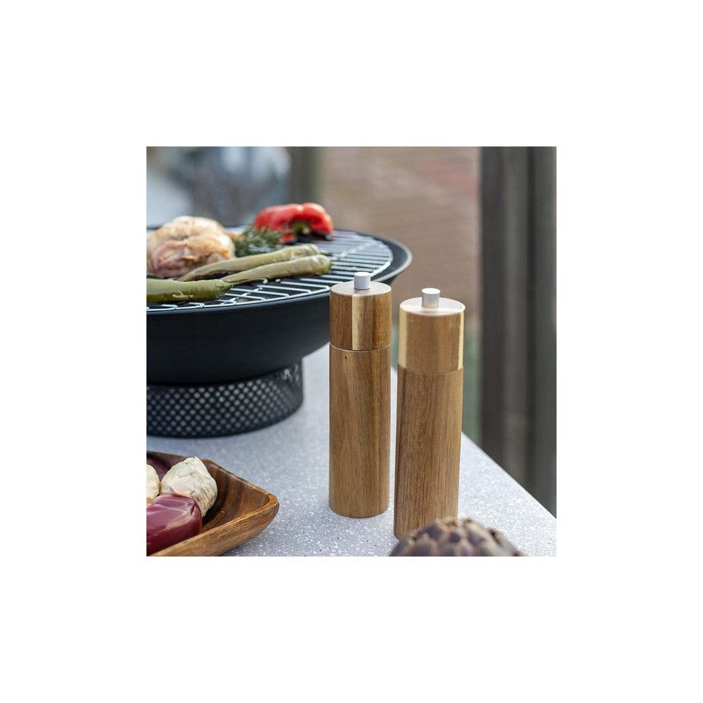 Set De 2 Moulins Sel Et Poivre Manuels - Livoo - Men425 - 40 Ml - Bois D