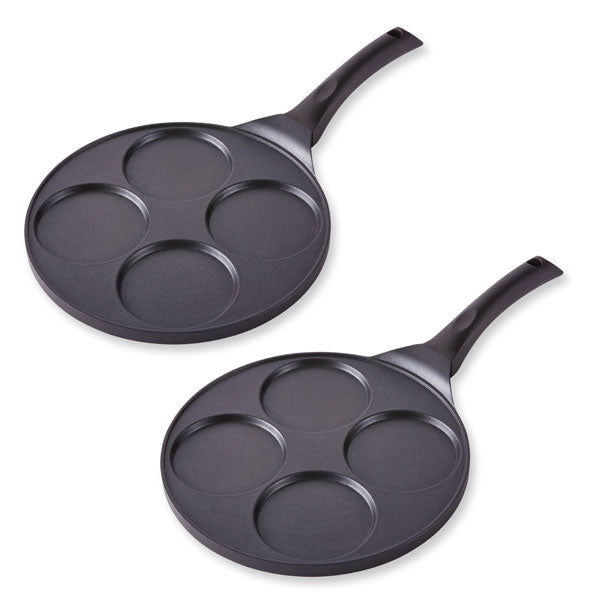 Lot de 2 poêles 4 blinis ou pancakes à induction 26,5 cm Mathon - Mathon