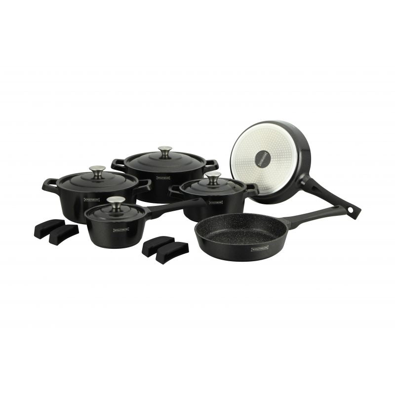 Batterie de cuisine 14 pièces Noir Royalty Line RLOS1014-BLK Royalty Line - Mathon - 1