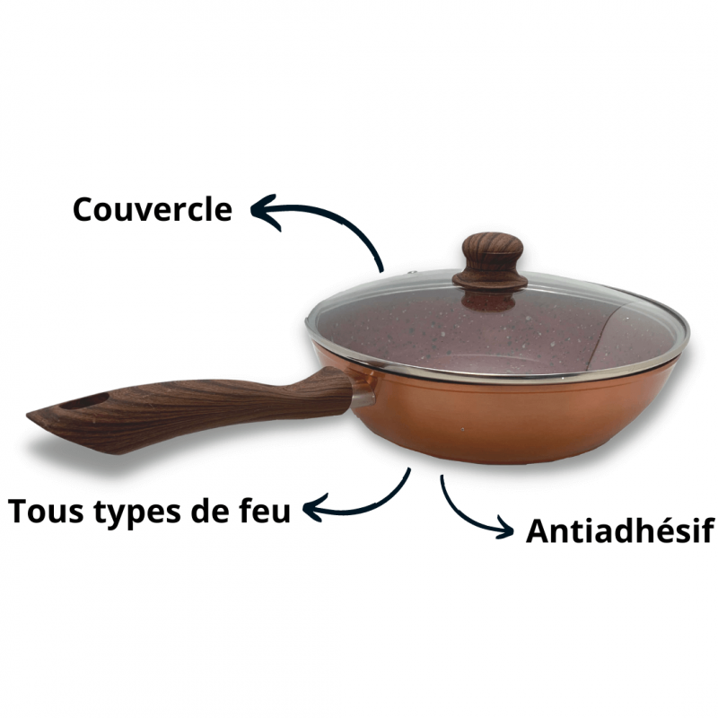 Sauteuse granit 24 et 28cm + 2 couvercles Venteo - Mathon - 2