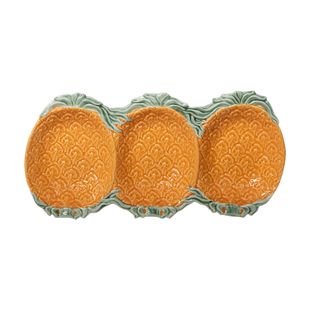 Plat apéritif 42x20 cm Ananas Table passion - Mathon - 1