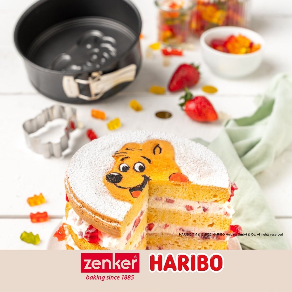 Moule à manqué à charnière 18 cm avec emporte-pièce Zenker Haribo Zenker - Mathon - 10