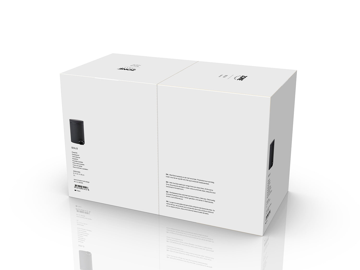 Poubelle à pédale SOLO en acier et softtouch Noir Zone Denmark - Mathon - 6