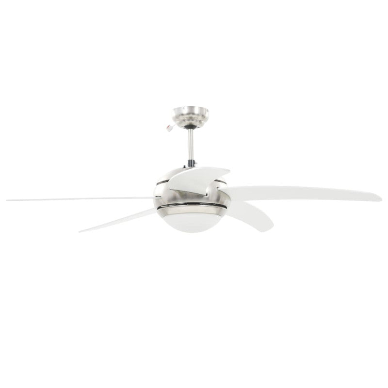 Ventilateur De Plafond Orné Avec Lampe 128 Cm Blanc VIDAXL - Mathon - 4