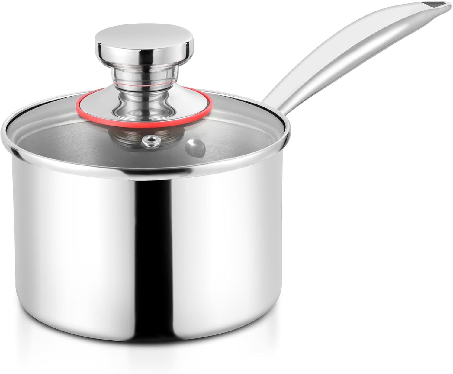 Casserole à manche 18 cm en acier inoxydable Vendos85 - Mathon