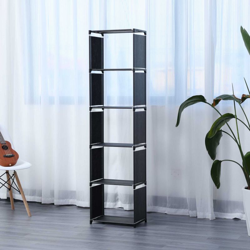 Etagère de rangement à 5 niveaux Gris Herzberg HG03619-BLK Herzberg - Mathon - 3