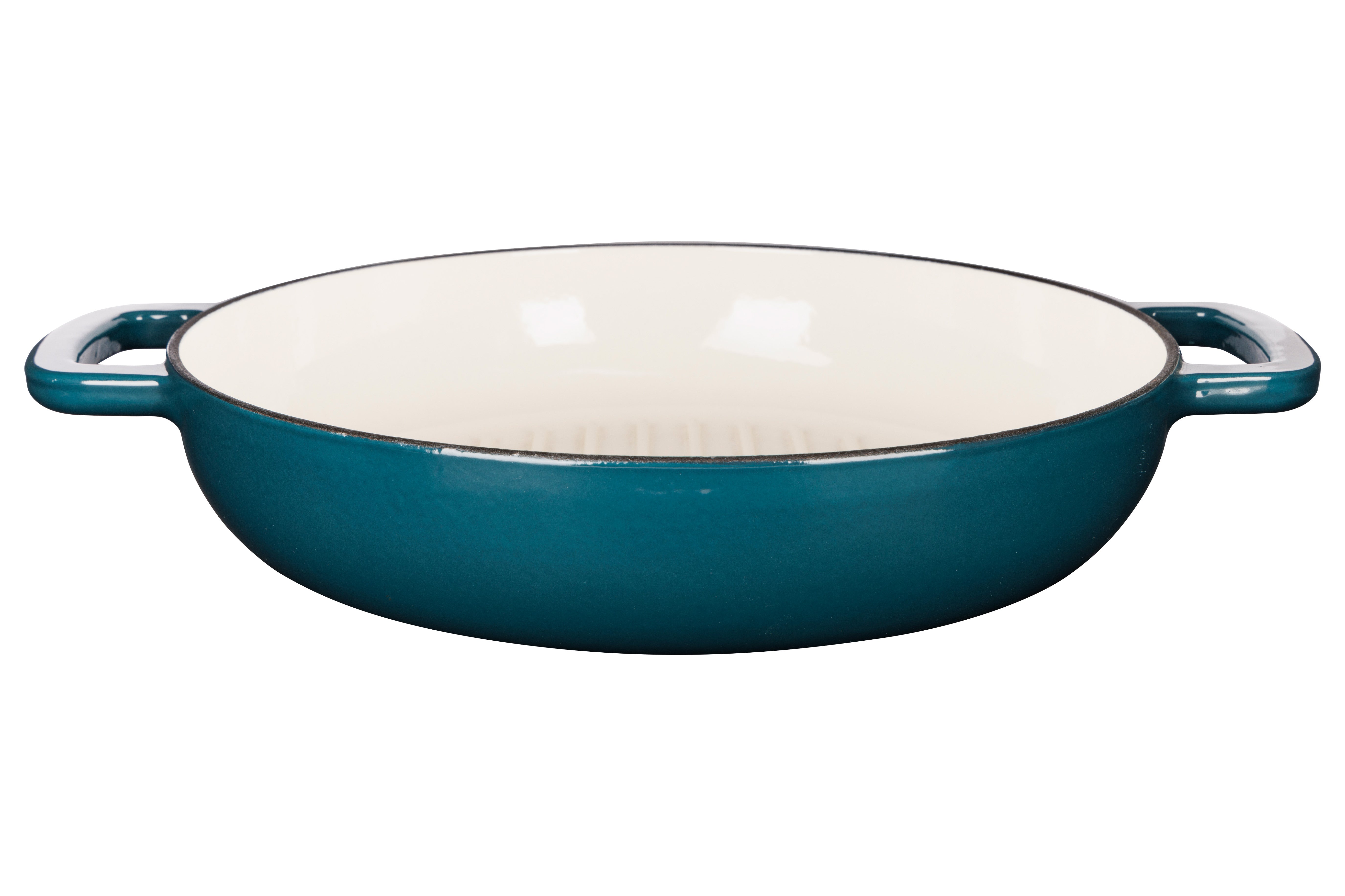 Plat à Grill en Fonte, FONTESTIC, Bleu Canard, D28 cm Cosy & Trendy - Mathon - 1