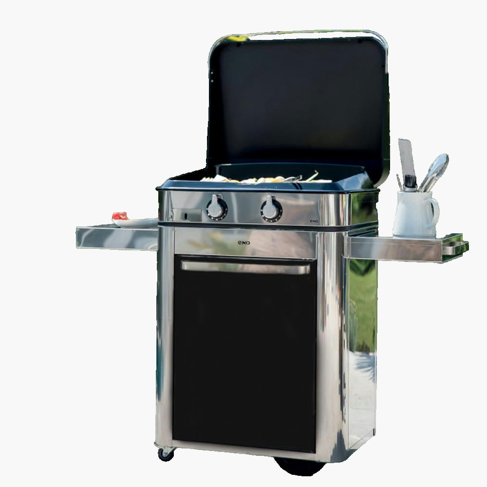 Plancha gaz Eno 65 Enosign inox et noir 2 brûleurs 56 x 40 ENO - Mathon - 3