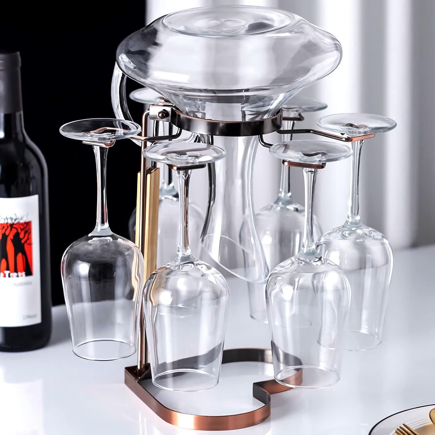 Porte-verres à vin inox détachable – 6 verres Vendos85 - Mathon