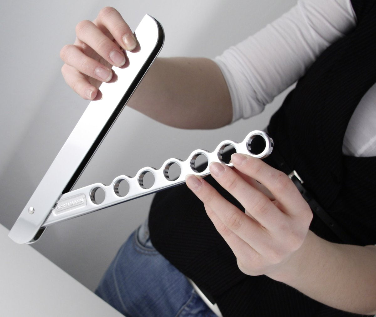 Crochet pliant gris  Tecno Fackelmann - Mathon - 9