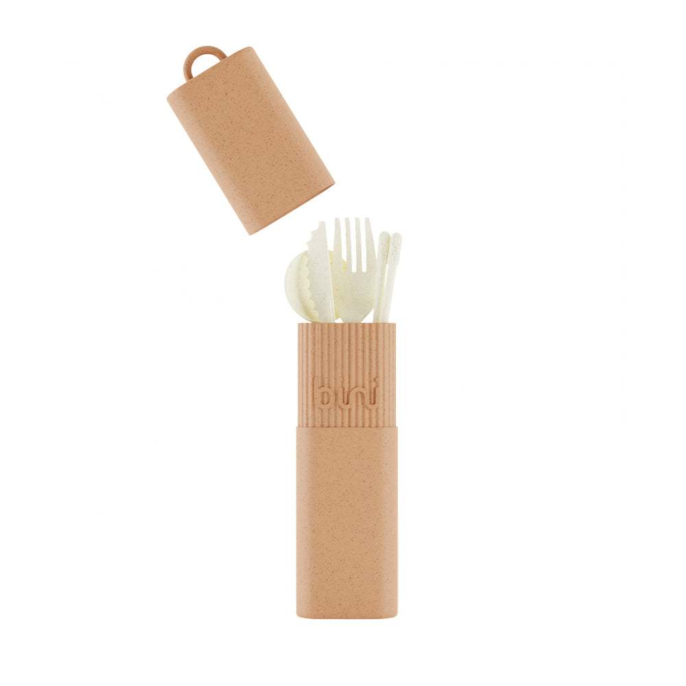 Kit de couverts nomade latte Bini - Mathon
