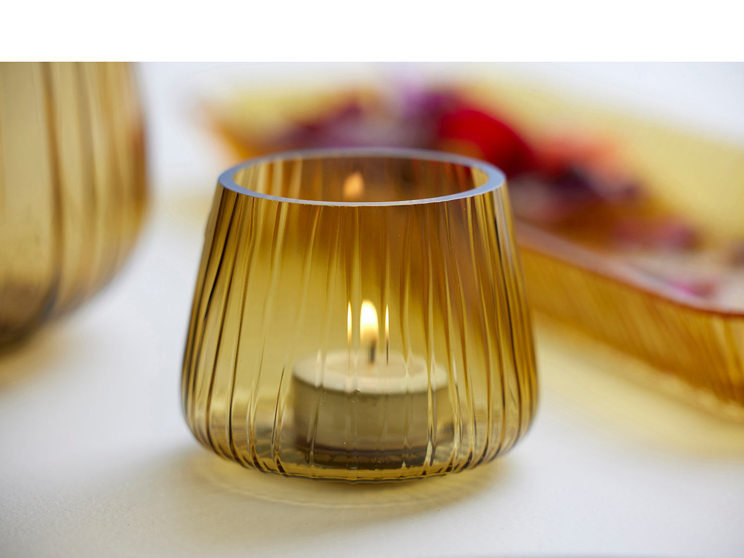 Set de 2 photophores KUSINTHA en verre Rose Bitz - Mathon - 8