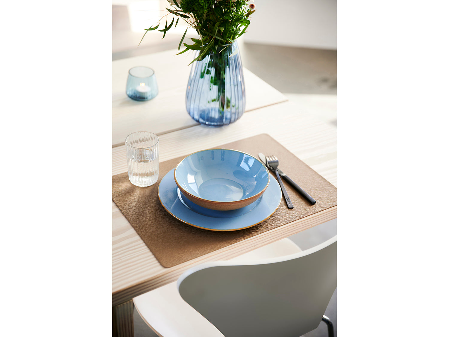 Lot de 4 sets de table  en pvc Brown/Black Bitz - Mathon - 4