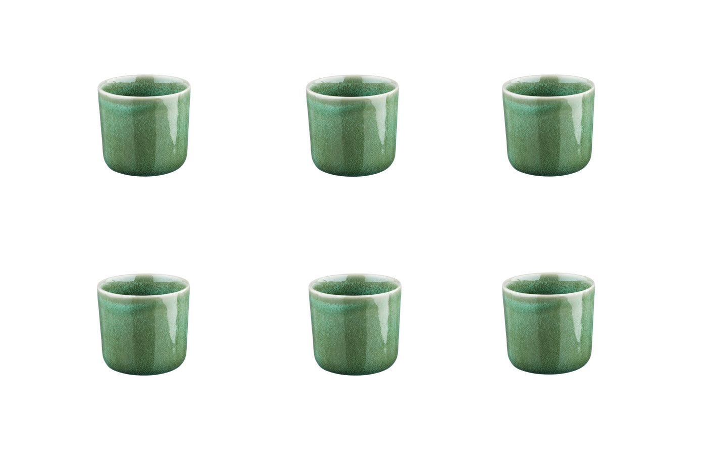 Lot de 6 mugs en grès vert 20cl Björn - Mathon - 1