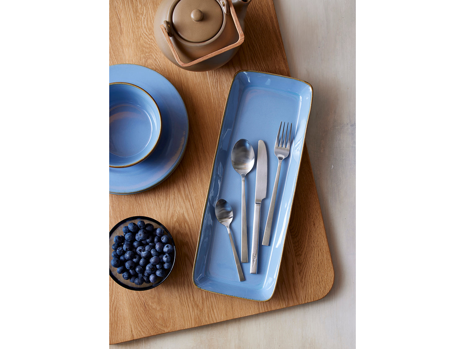 Ménagère 16 pièces en acier Fini satiné Bitz - Mathon - 9