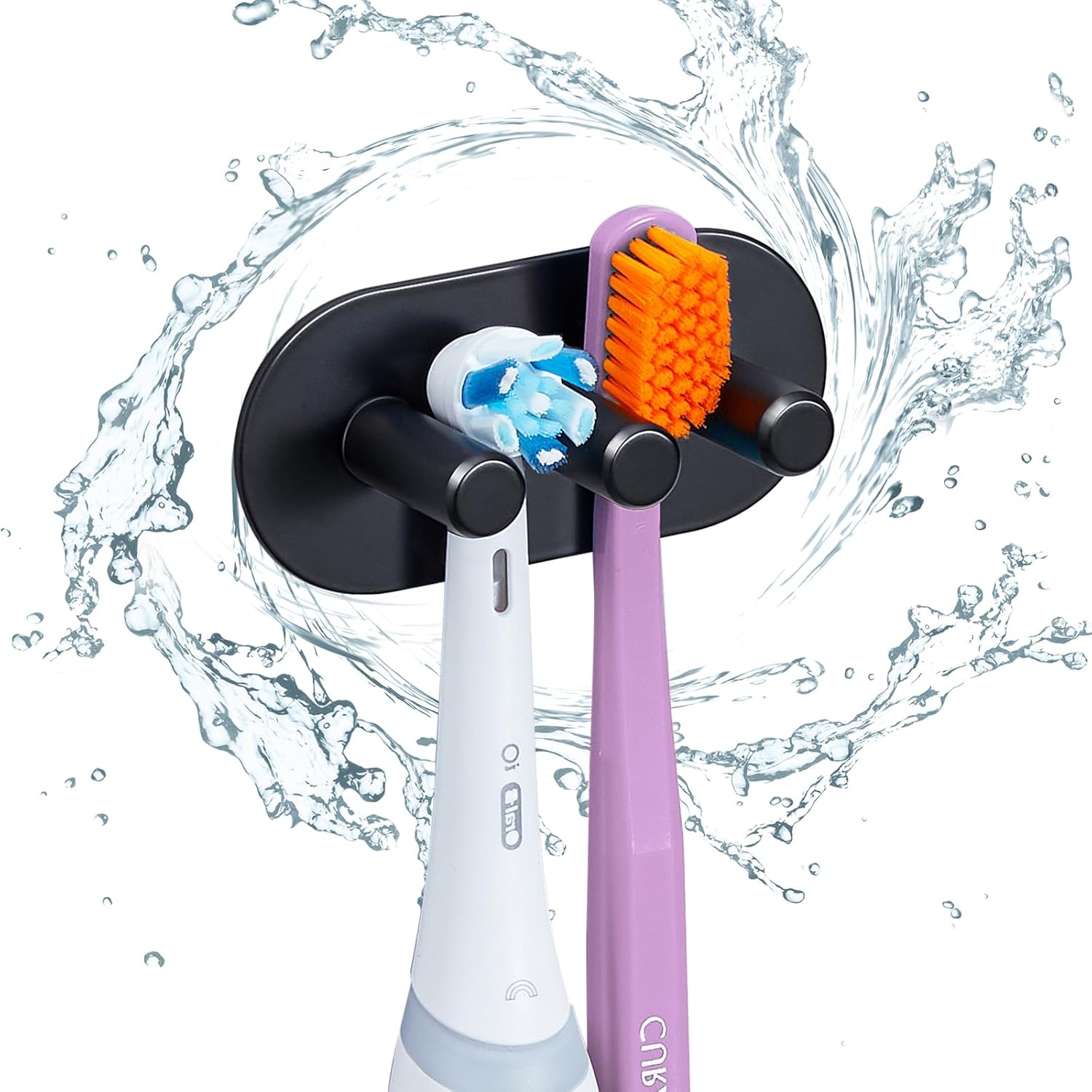 Support de Brosse à Dents Acier Inoxydable noir Vendos85 - Mathon