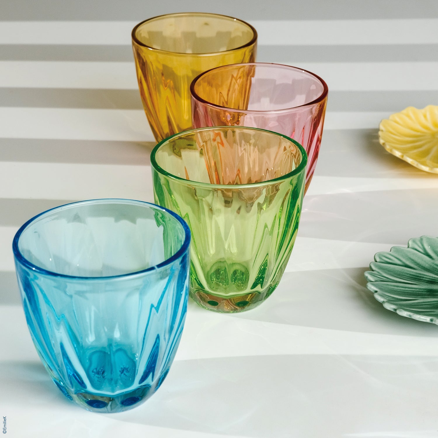 Coffret de 4 verres à eau  4 couleurs La Rochère - Mathon - 1