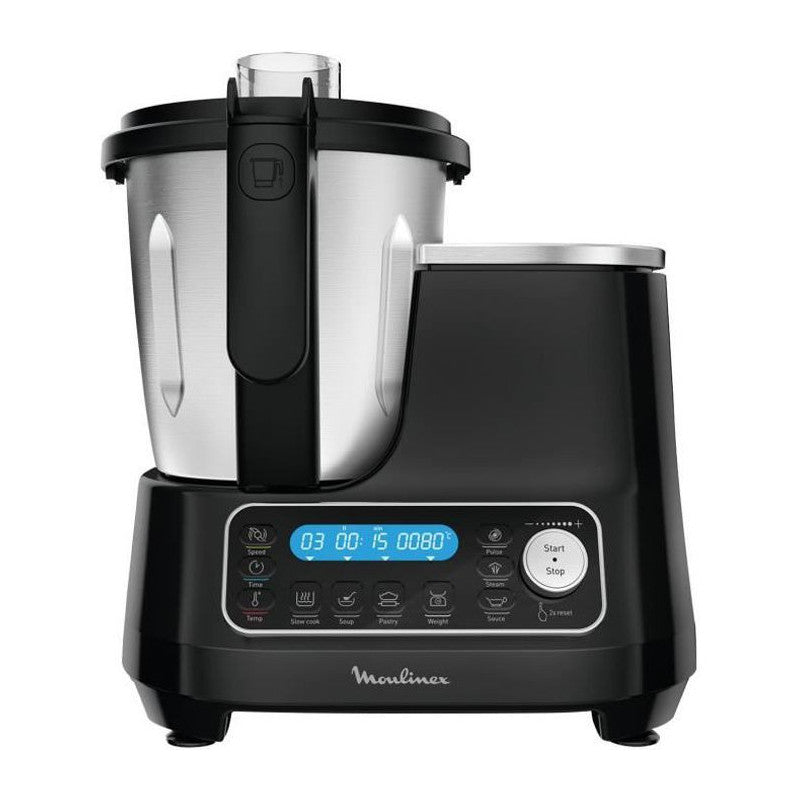 Robot Cuiseur Multifonction Compact   Clickchef Hf456810 - Noir - 5 Programmes Auto - 32 Fonctions - Balance Integree Moulinex - Mathon - 1