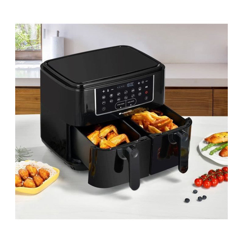 Friteuse A Air Sans Huile Continental Edison - Rfrsh24002cb - 9 L - Double Bacs - 2400w - Noir Continental Edison - Mathon - 3
