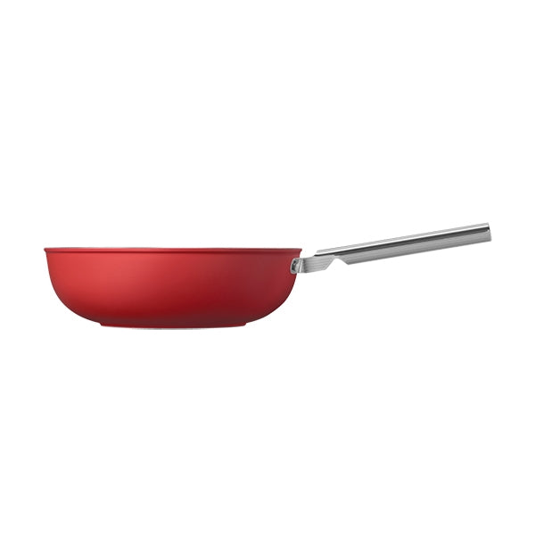 Wok aluminium antiadhésif 30 cm rouge mat Smeg - Mathon - 2