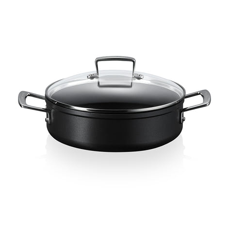 Sauteuse rondeau anti-adhérente Les Forgées 28 cm et couvercle en verre Le Creuset - Mathon - 1