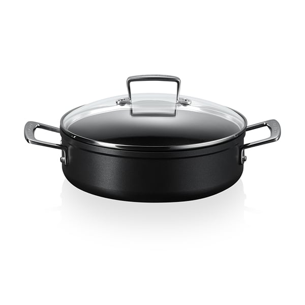 Sauteuse rondeau anti-adhérente Les Forgées 30 cm et couvercle en verre Le Creuset - Mathon - 1