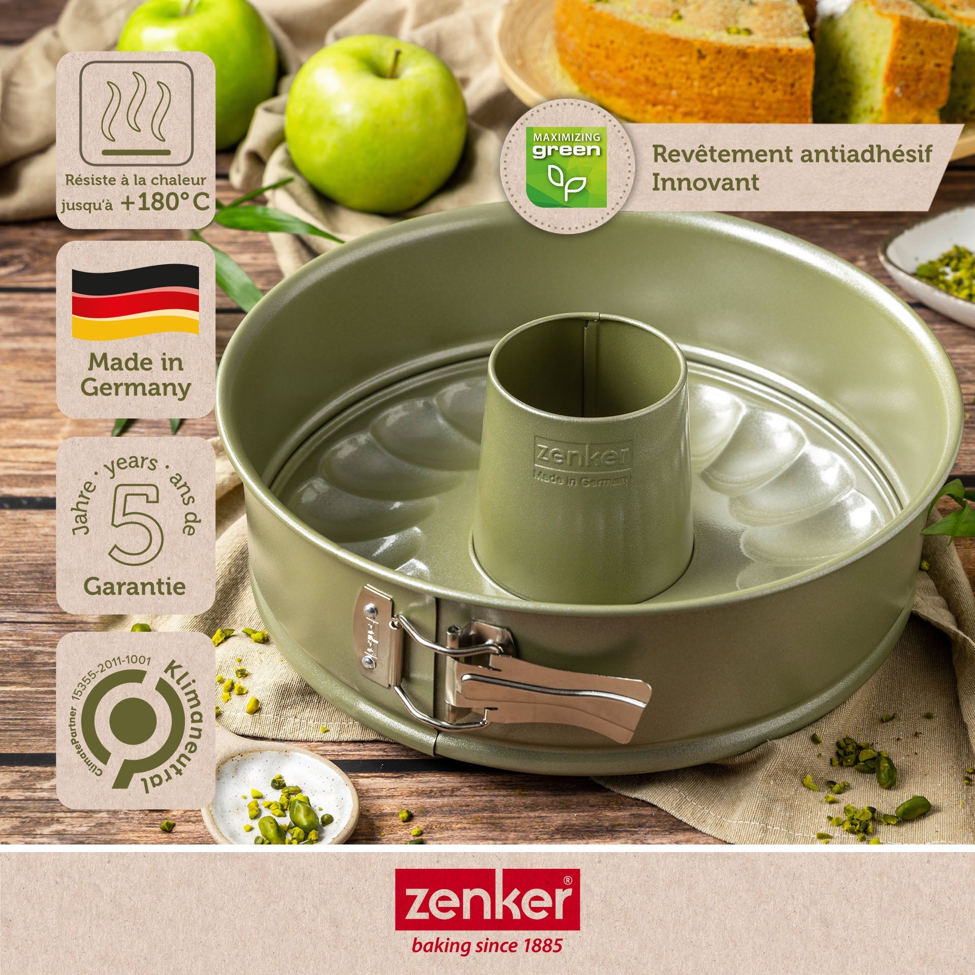 Moule à manqué et à savarin double fond 26 cm Zenker Green Vision Zenker - Mathon - 2