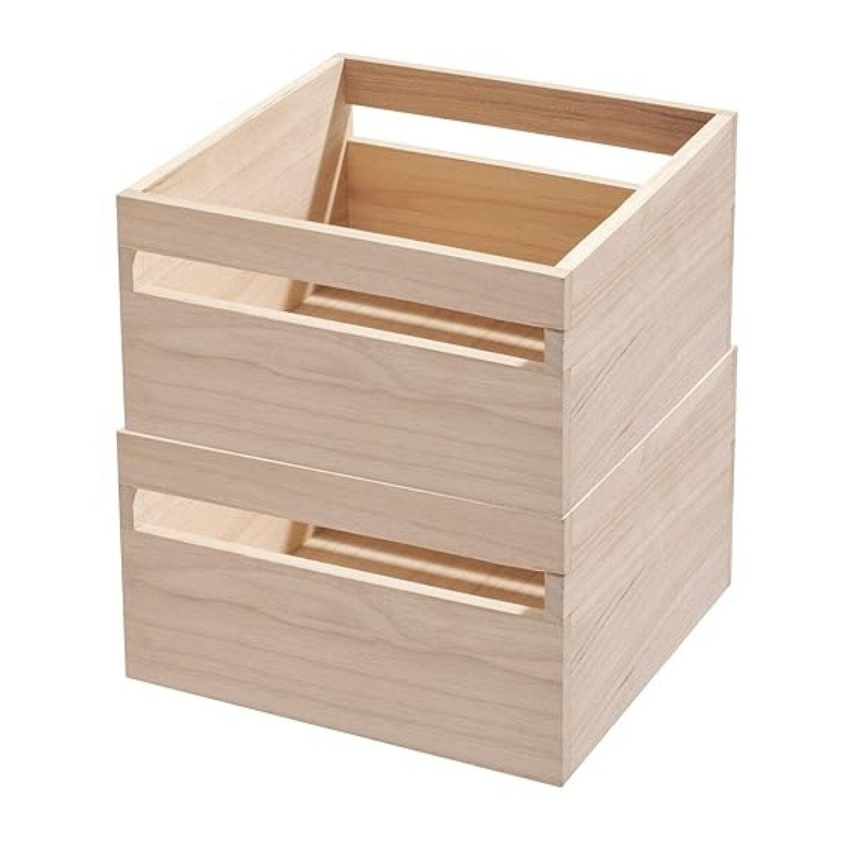 Bac de rangement en bois avec poignées L25,4 cm - OKA Calicosy - Mathon - 4