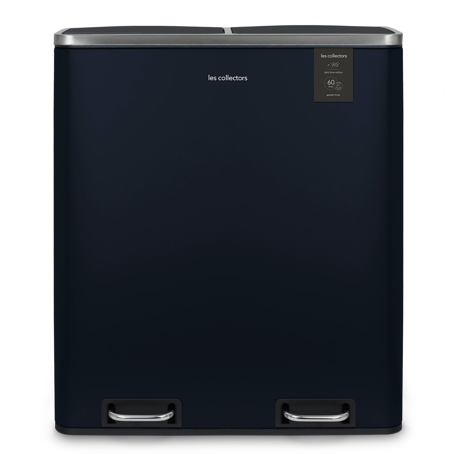 Poubelle de tri à pédale 2 x 30L, blue grey edition - N°906 Les Collectors - Mathon - 1