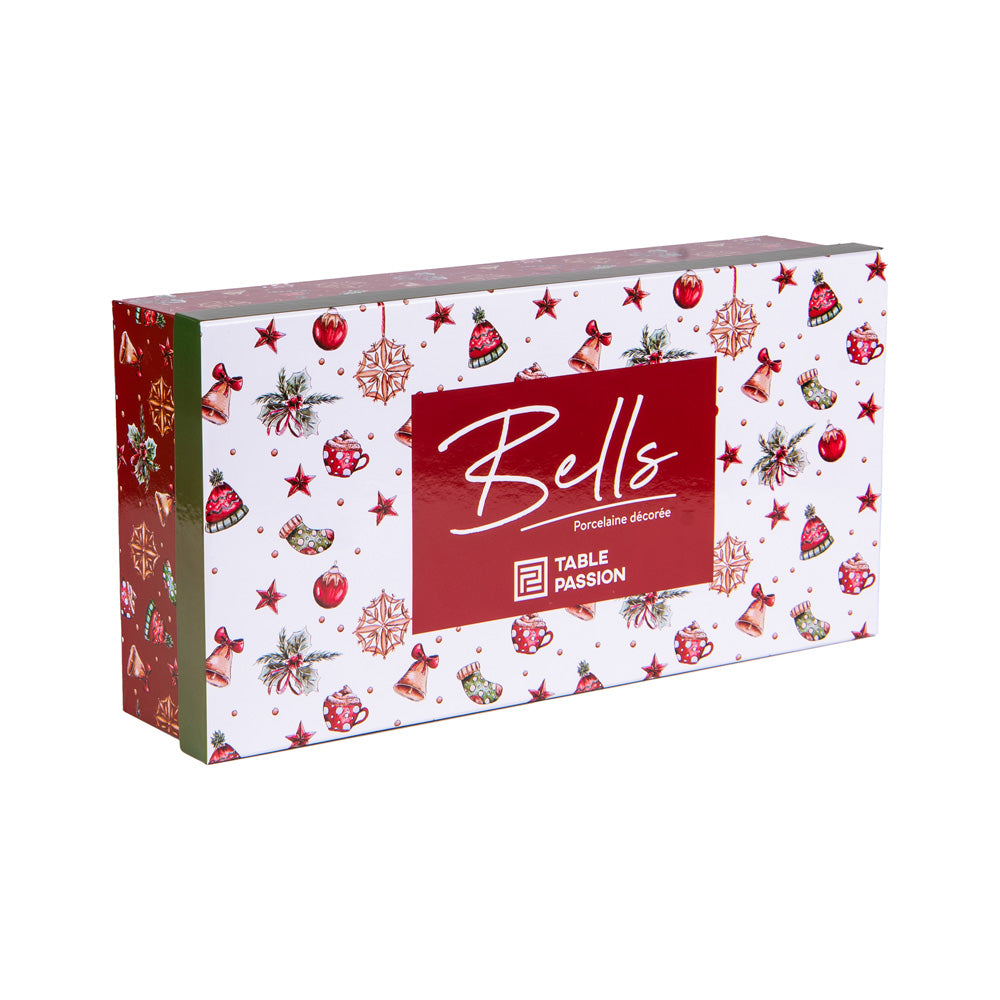 Coffret de 4 tasses et sous tasses à thé Bells 18 cl Table passion - Mathon - 2