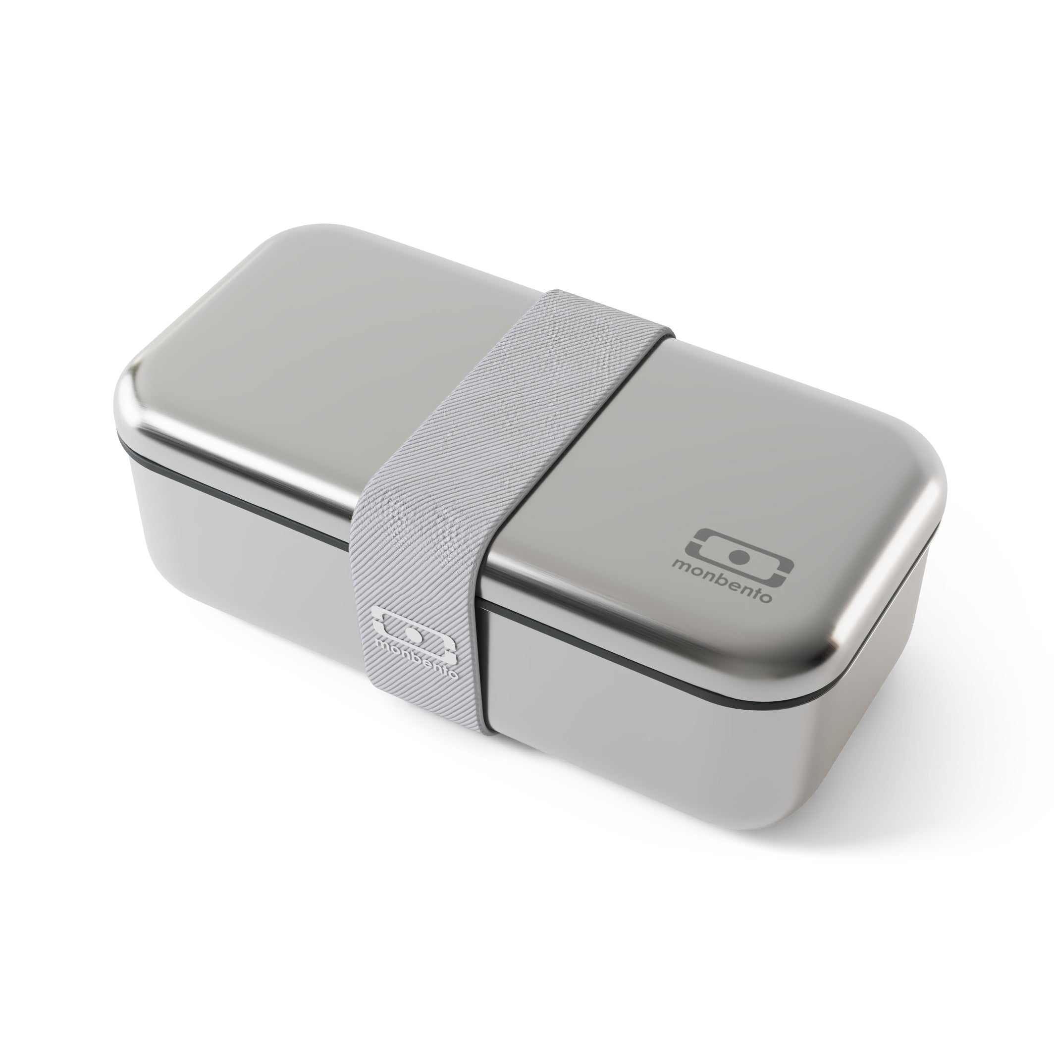 Lunch box en métal micro-ondable Sense Gris Coton 700ml Monbento - Mathon - 1