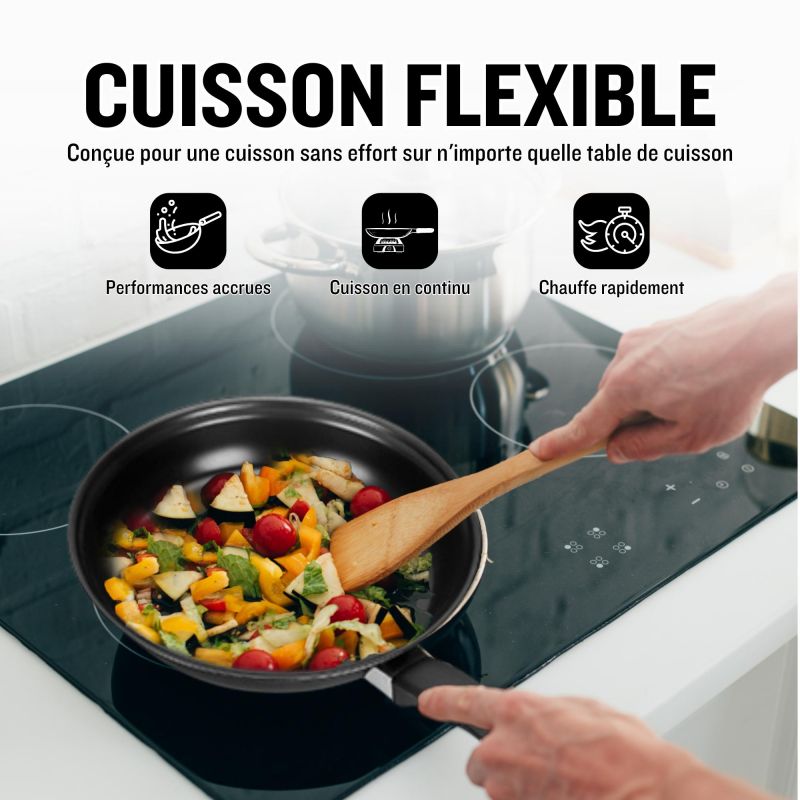 Batterie de cuisine 13 pieces avec cuilliere Noir Herzberg HG04241 Herzberg - Mathon - 6