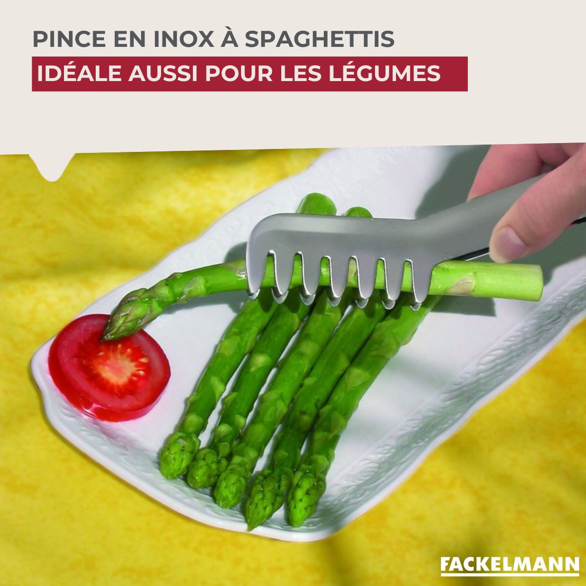 Pince à spaghettis, de cuisine en Acier inoxydable 19 cm Fackelmann - Mathon - 5