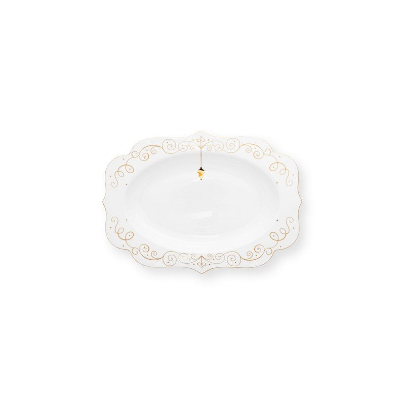 Plat de service ovale Royal Winter White - 40cm Pip Studio - Mathon - 1