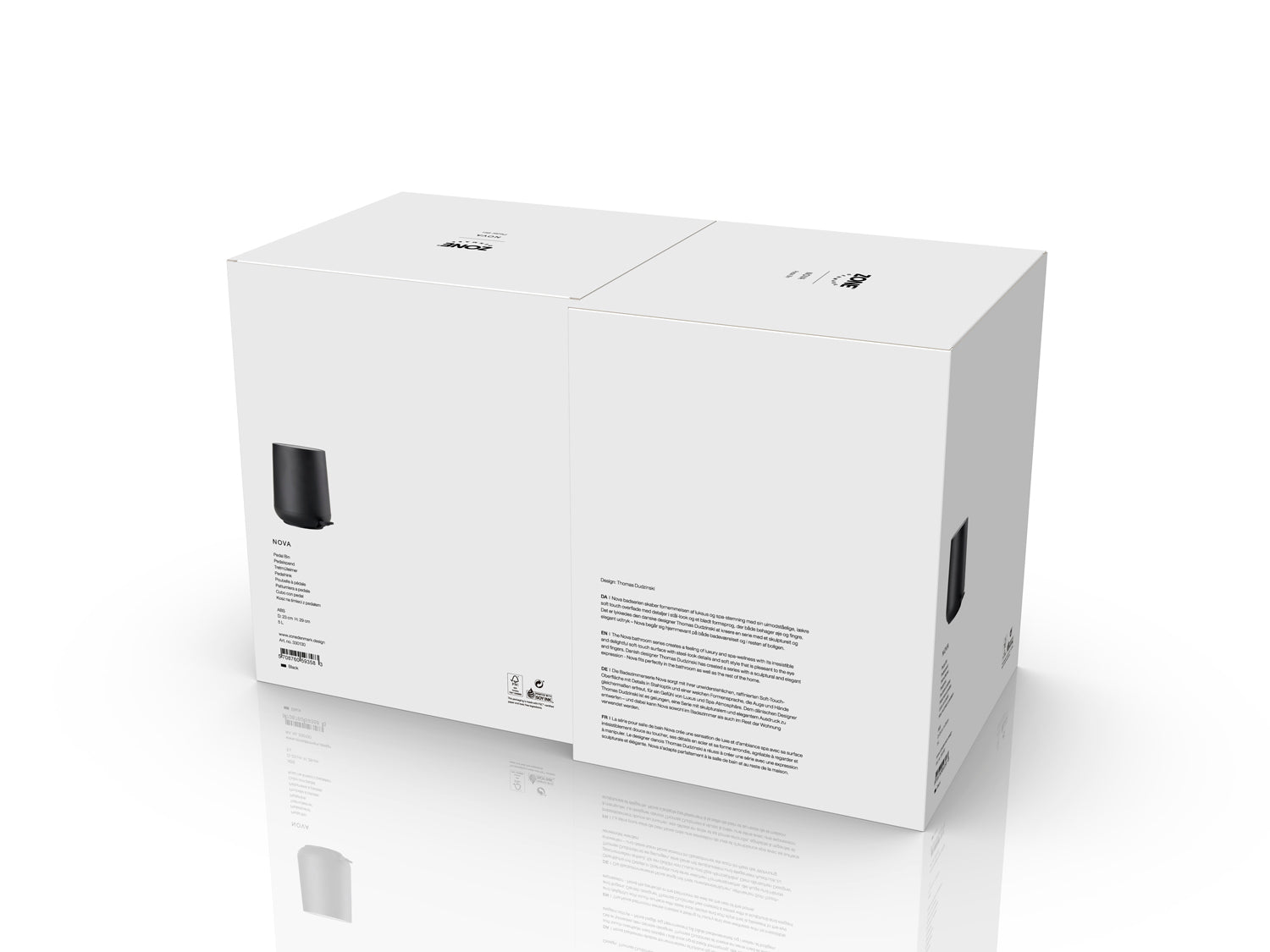 Poubelle à pédale NOVA en abs Noir Zone Denmark - Mathon - 6