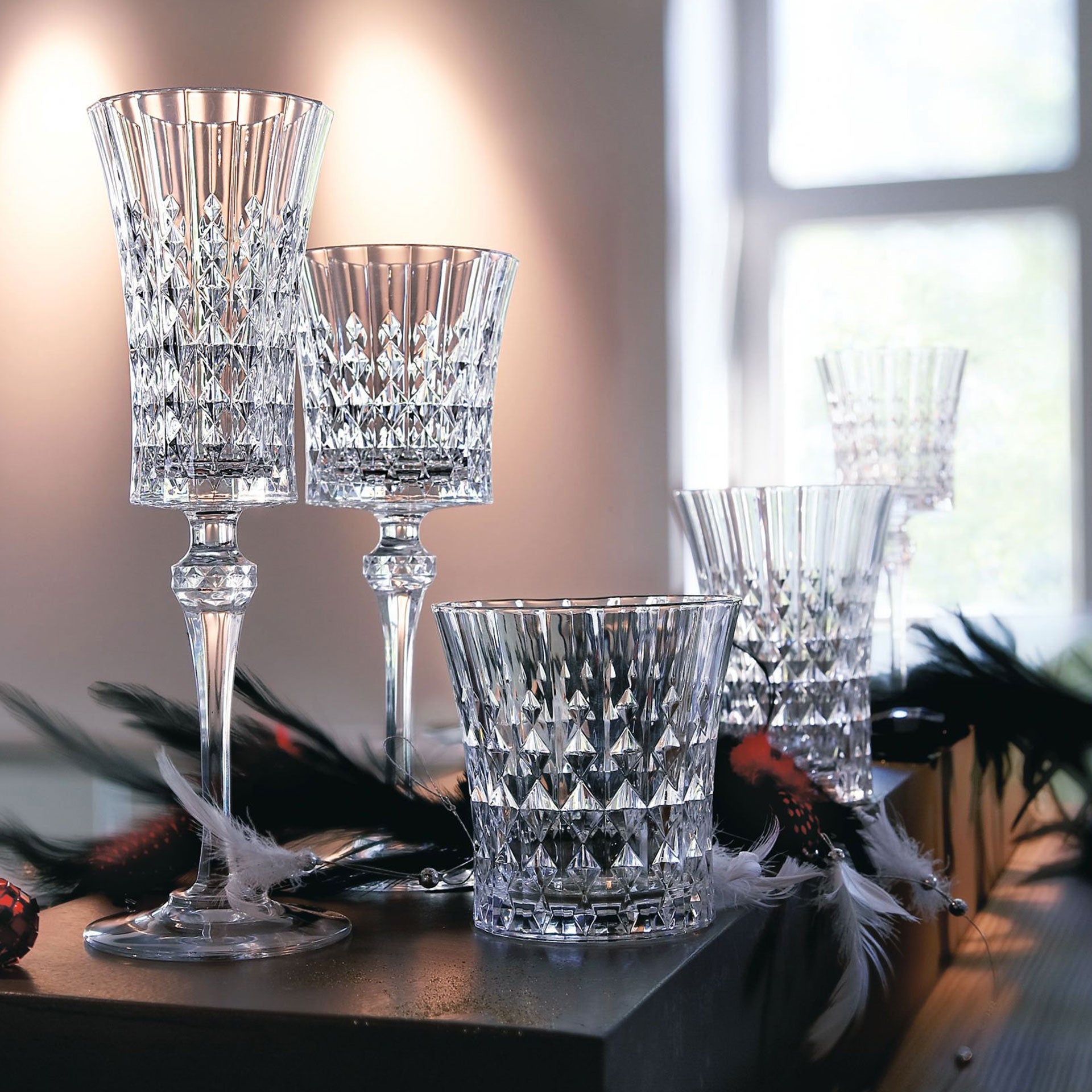 6 verres à eau 27cl Lady Diamond - Cristal d